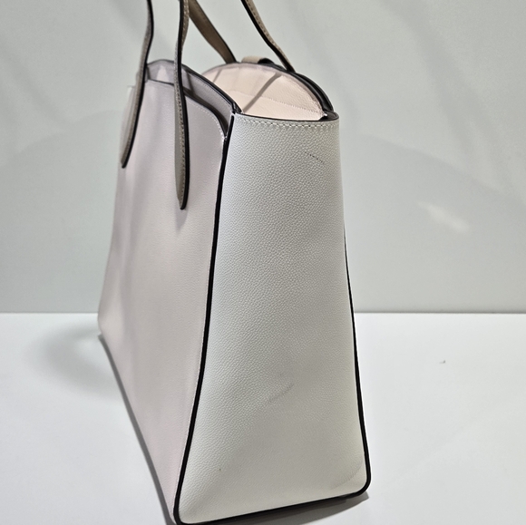 KATE SPADE NEW YORK Saturday MEDIUM SATCHEL SHOULDER TOTE BAG Rose Beige LEATHER - Picture 2 of 9